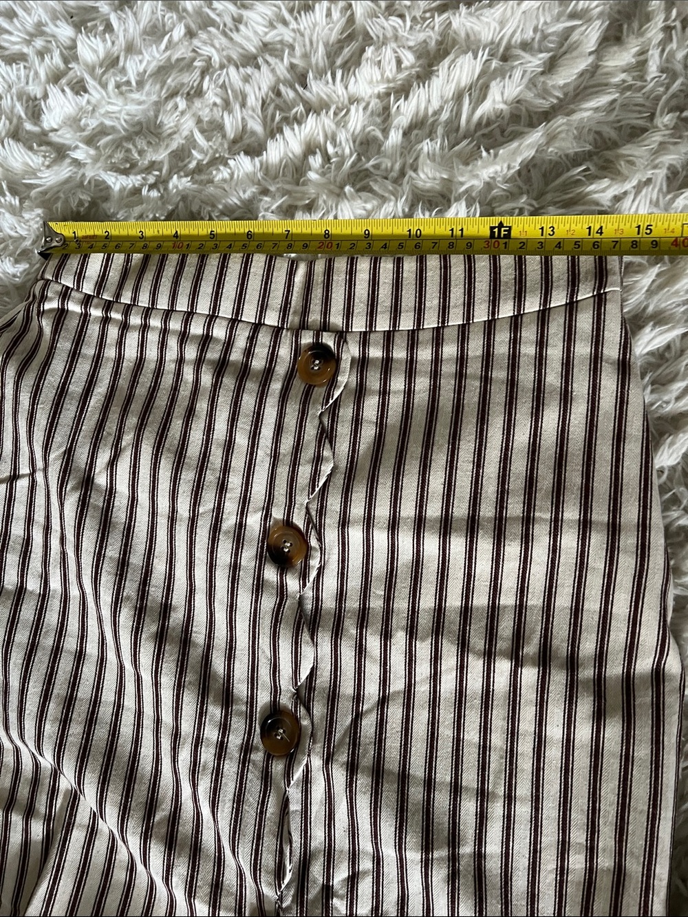 Not for sale. Commense Striped Beige and Brown Maxi Skirt Set - Picture 8 of 10